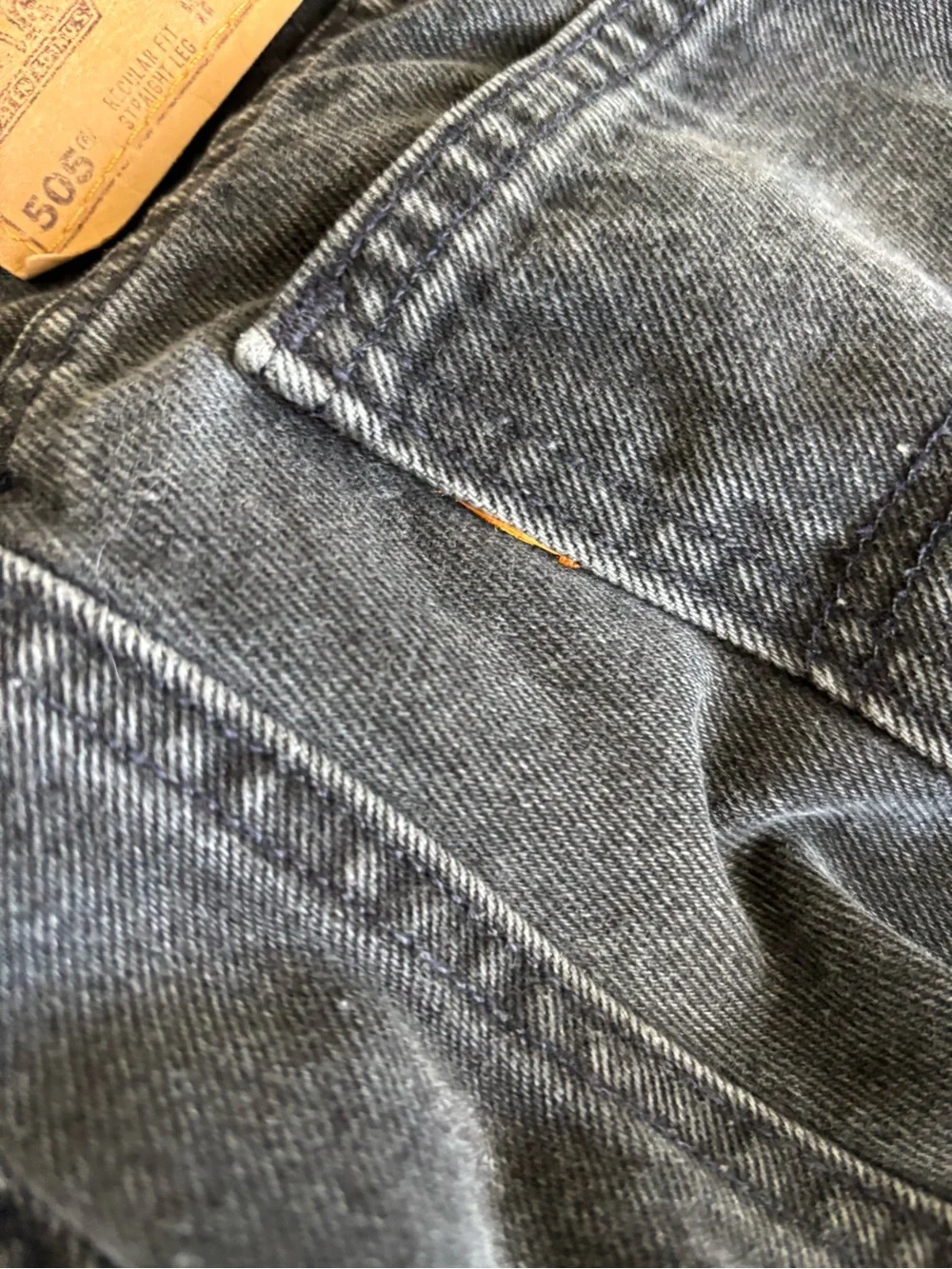 Vintage Levi's 505 Men's Dark Gray Denim Jeans